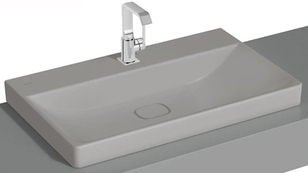 Vitra 7527B076-0937 Metropole Çanak lavabo,80cm Mat Taş Gri.